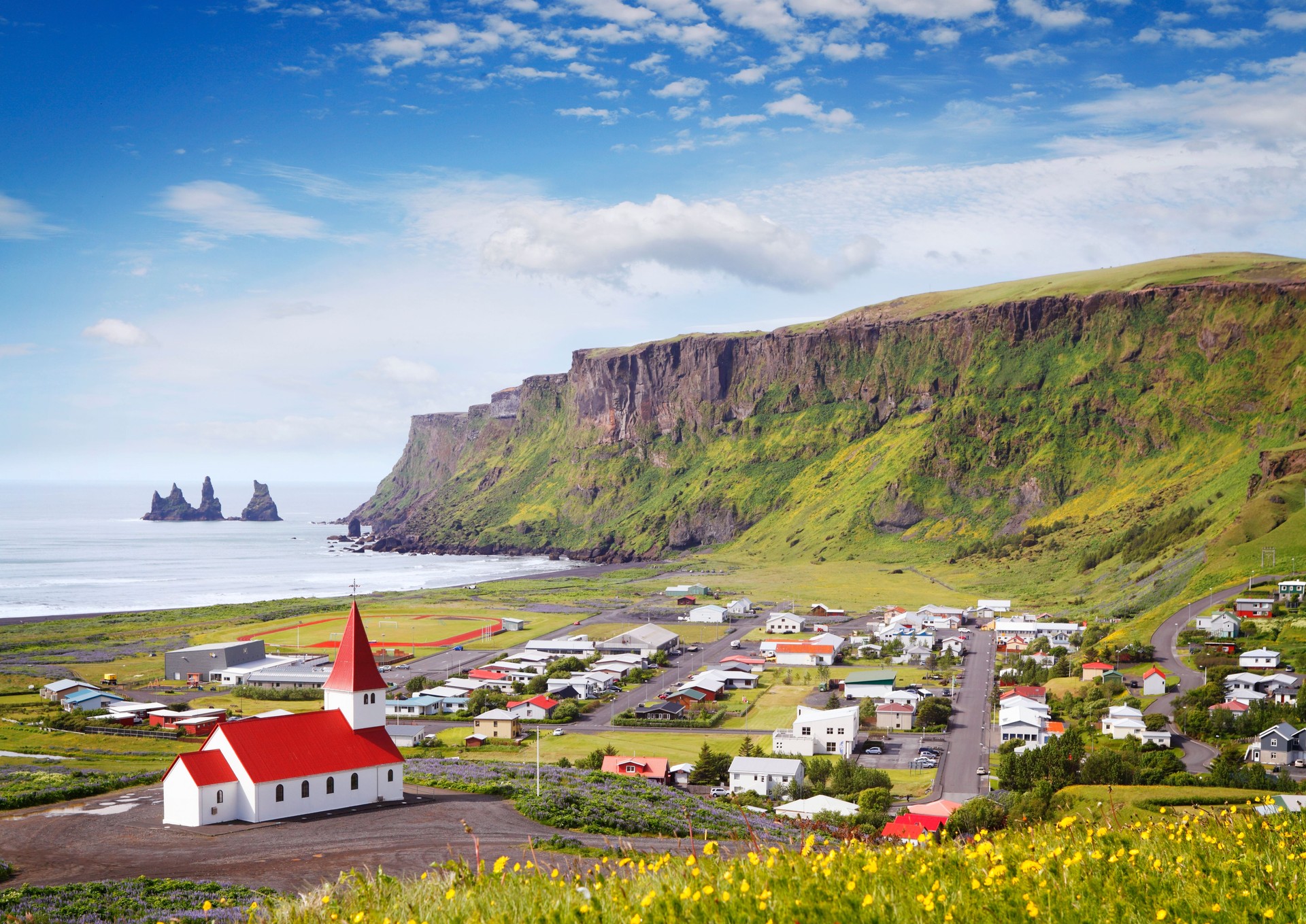 Town Vik at South Iceland